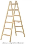 Doppelleiter Hymer Holz-Sprossenstehleiter 2x5 Sprossen Holz-Malerleiter f&uuml;r den