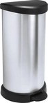 Curver 22150002, Treteimer Curver Decobin Tritt-M&uuml;lleimer silber-schwarz 40 L