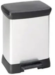 Treteimer Curver Decobin Tritt-M&uuml;lleimer silber-schwarz 30 L Trittm&uuml;lleimer...