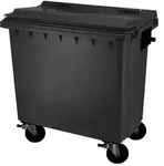 M&uuml;llcontainer ESE grau 770 L mobiler M&uuml;llcontainer mit geringer Tiefe
