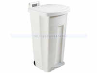 Mülltonne Rossignol Fahrbarer Abfallbehälter BOOGY 90 l weiß HACCP-Konzept -...