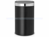 Mülleimer Brabantia Touch Abfallbehälter matt schwarz 40 L mit Inneneimer aus