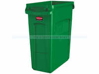 Rubbermaid Slim Jim mit Luftschlitze 60 L grün Mülleimer feste, gegossene Griffe