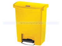 Treteimer Rubbermaid Slim Jim Kunststoff gelb 30 L Tretabfallbehälter mit Pedal an