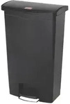 Treteimer Rubbermaid Slim Jim Kunststoff schwarz 68 L Tretabfallbeh&auml;lter mit Pedal