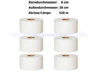 Toilettenpapier Großrolle Fripa hochweiß 2-lagig 100 % Zellstoff, 6...