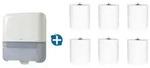 Tork 551000 Handtuchspender Set H1, wei&szlig;er Spender 2-teiliges Set mit Autocutspender