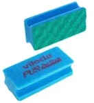 Putzschwamm Vileda Pur Active blau gr&uuml;ndliches Reinigen ohne zu kratzen, 14x6,3 cm