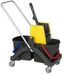 Vermop Aquva 2 x 17 L Reinigungswagen handlicher Fahreimer Putzwagen mit...