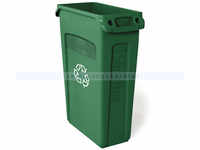 Rubbermaid Slim Jim mit Luftschlitze 87 L grün VB 186390 mit Recyclingsymbol und