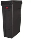Rubbermaid Slim Jim mit Luftschlitze 87 L Braun VB 227932 ohne Recyclingsymbol,...
