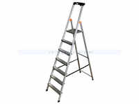 Stufen Stehleiter Krause Safety Aluminium 7 Stufen hoher Sicherheits-Bügel und