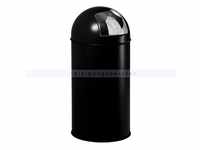 Mülleimer EKO Pushbin schwarz 40 L Edelstahl Abfallbehälter mit Pushdeckel