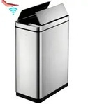 EKO DeLuxe Phantom Sensorm&uuml;lleimer 45 L Edelstahl mit Inneneimer, schlanks Design,