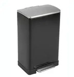 Tretm&uuml;lleimer EKO E-Cube 40 L Schwarz matt Edelstahl mit ged&auml;mpft...
