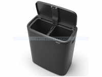 Mülltrennsystem Brabantia Bo Touch Bin 2 x 30 L schwarz mit zwei
