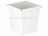 ReinigungsBerater Papierkorb 27 L weiß Metall Papierkorb im modernen Design...