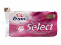 Toilettenpapier Fripa Select 100% Zellstoff 4-lagig 8 Rollen/Paket, 8 x 160...