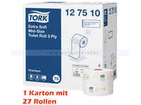 Tork 127510 Toilettenpapier Midi, extra weich 3-lagig 27 Rollen je 70 m,...