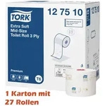 Tork 127510 Toilettenpapier Midi, extra weich 3-lagig 27 Rollen je 70 m, 3-lagiges