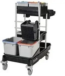 Reinigungswagen Numatic ProCar 7G mit 4x 5 Liter Oberfl&auml;cheneimer und 2x 17...