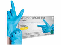 Vitrilhandschuhe Ampri Einmalhandschuhe aus Vitril blau XL Gr. 10, puderfrei,