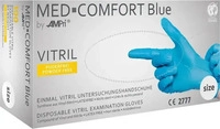Ampri 01251-M, Vitrilhandschuhe Ampri Einmalhandschuhe aus Vitril blau M Gr. 8,