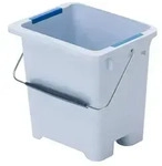Vileda Ultra Speed Pro Putzeimer Eimer ohne Wringer, mit blauen Clips als