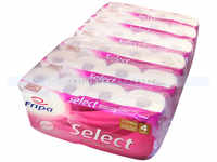 Toilettenpapier Fripa Select 100% Zellstoff 4-lagig 48 Rollen/Paket, 8 x 160...