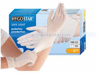 Nitrilhandschuhe Hygostar Safe Light weiß XL virendicht, puderfrei, unsteril,