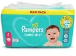 Babywindeln Pampers Baby Dry Gr&ouml;&szlig;e 4 Maxi 9-12 kg 106 St&uuml;ck f&uuml;r bis zu 100 %