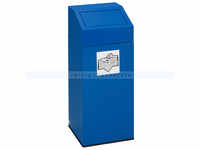 Abfallsammler VAR Wertstoffsammler 76 L enzianblau verzinktes Stahlblech,