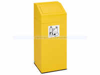 Abfallsammler VAR Wertstoffsammler 76 L gelb verzinktes Stahlblech,