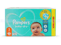 Babywindeln Pampers Baby Dry Größe 3 Midi 6-10 kg 108 Stück für bis zu 100 %