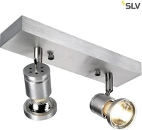 SLV ASTO II GU10 Spot, aluminium-brushed - Wand- und Deckenleuchten