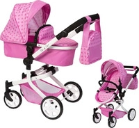 ELLA & PIET 14030, ELLA & PIET Puppenwagen MOOVE4 mit Wickeltasche 2in1...
