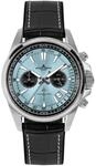 JACQUES LEMANS Herren Chronograph " 1-2117", SCHWARZ/HELLBLAU, 99