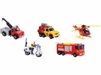Jada® Feuerwehrmann Sam Fahrzeug-Set "Freewheel", 5er-Pack, rot