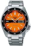 SEIKO Herren Automatikuhr "SRPK11K1", ORANGE/SILBER