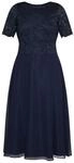 Vera Mont Cocktailkleid mit Spitze, blau, 40