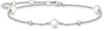 Thomas Sabo Armband Perlen mit Steinen, silberfarben, 19 CM