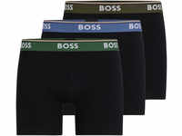 BOSS Boxershorts, 3er-Pack, Logo-Bund, für Herren, schwarz, L