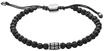 FOSSIL Herren Armband "JF02887040", Edelstahl mit Lavastein, SCHWARZ
