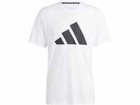 adidas Funktionsshirt, Logo-Print, für Herren, weiß, XXL
