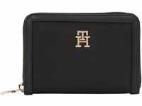 TOMMY HILFIGER Brieftasche, Reißverschluss, Emblem, schwarz