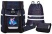 McNeill&reg; Schulranzen-Set, 5-teilig, Click Flex Up & Down System, Reflektoren, grau