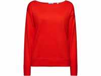 ESPRIT Pullover, gerippte Abschlüsse, Feinstrick, für Damen, rot, L