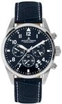 JACQUES LEMANS Herren Chronograph "42-2", SILBER/BLAU