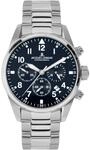 JACQUES LEMANS Herren Chronograph, SILBER/BLAU