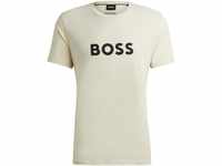 BOSS T-Shirt, Rundhals-Ausschnitt, Logo-Print, für Herren, beige, M
